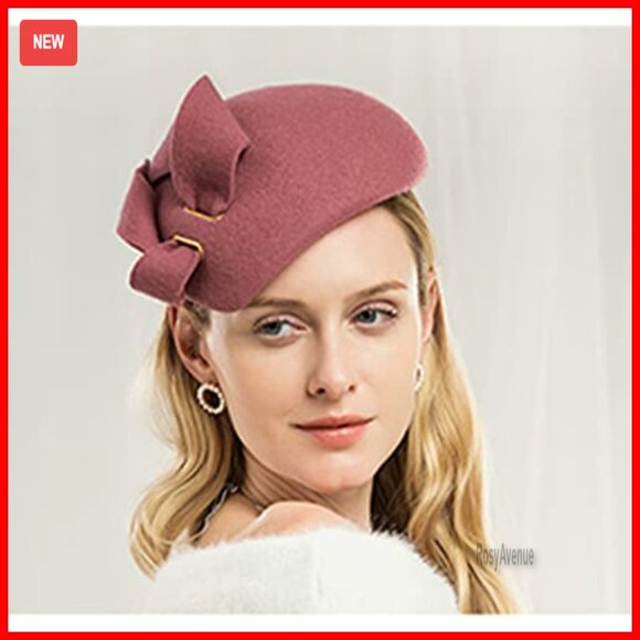 Wool Felt Fascinator Hat Women\'s Elegant Tea Party Cocktail Church Dress main image 4